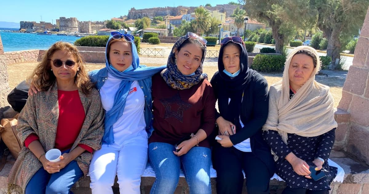 Dr. Pissaris working with Afghan refugees in Greece