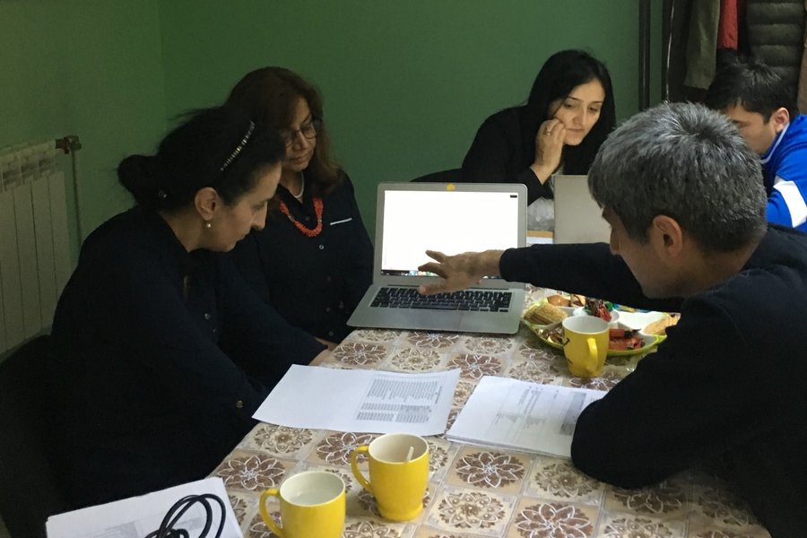 Dr. Pissaris working with Quality of Life team members from Tajikistan